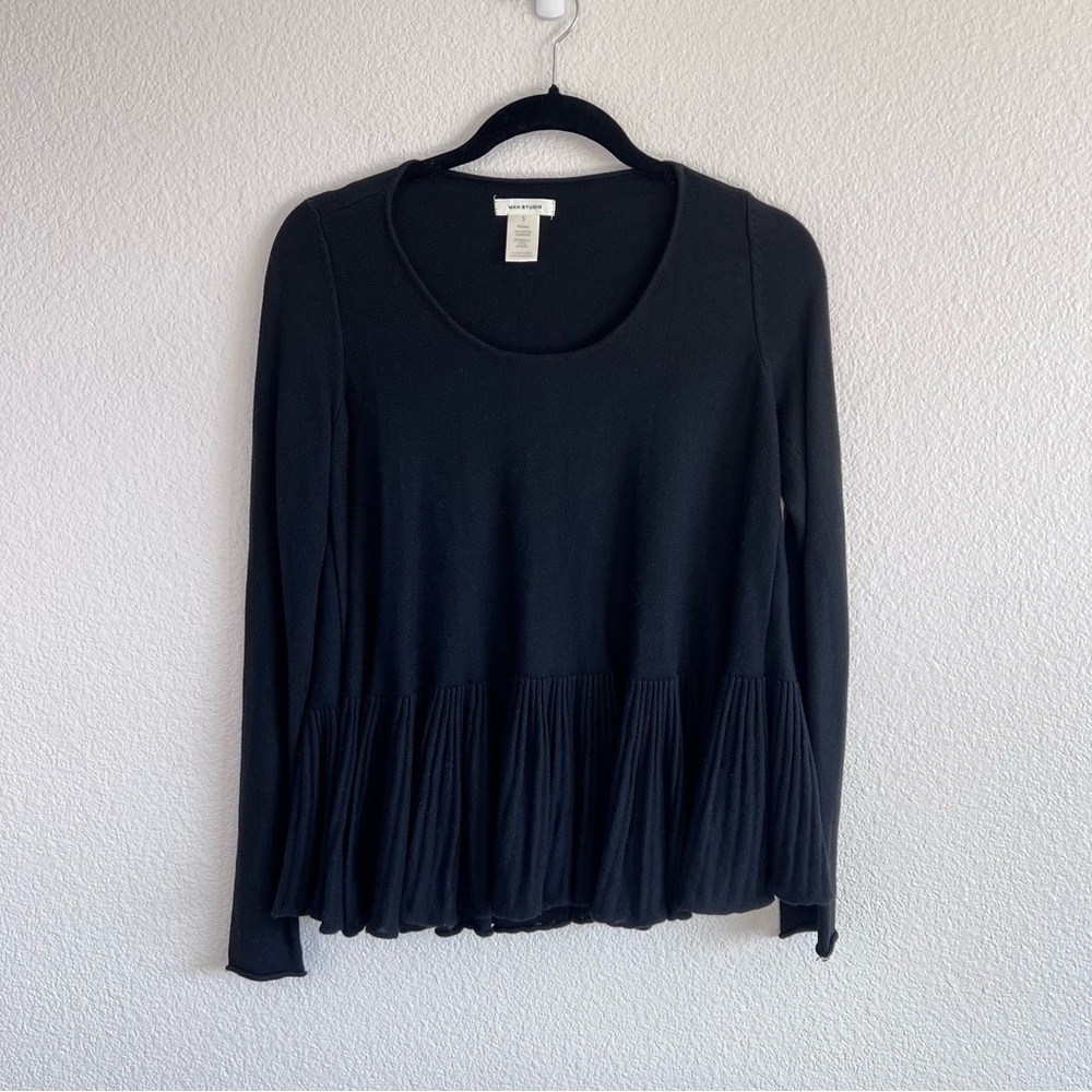 Max Studio‎ Women’s Black Peplum Sweater